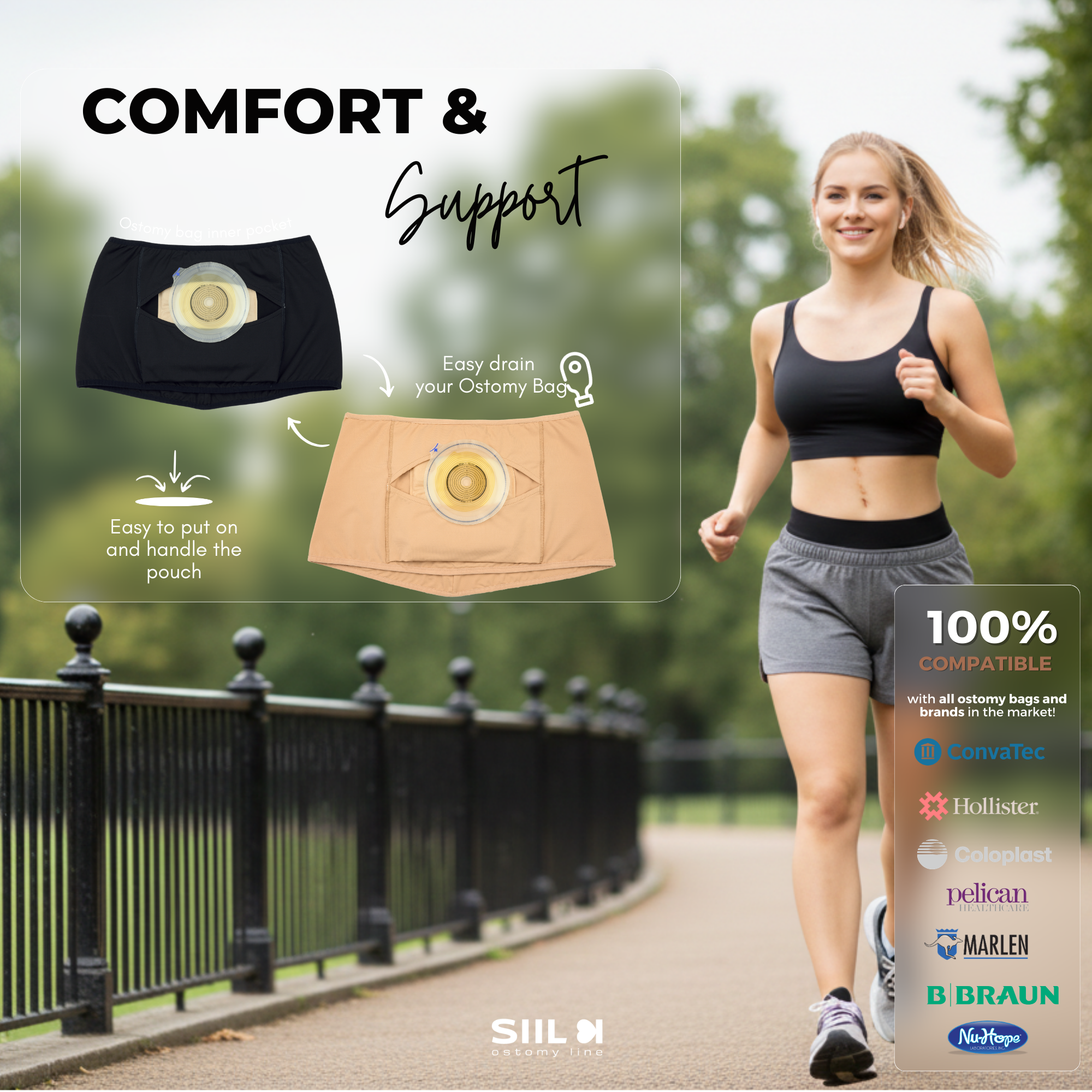 Ostomy Support & Comfort Garments (Daily, Sports & Swimming)